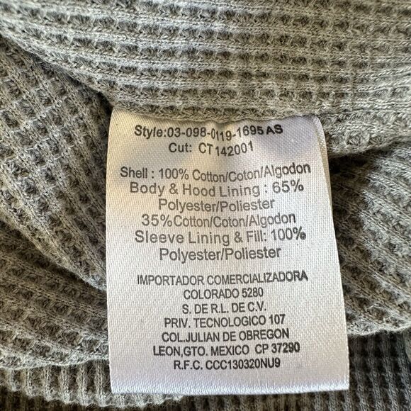 NWT Roper 100% Cotton Thermal Lined Hooded Snap Up Jacket Barn Coat XL Blue - Picture 12 of 12